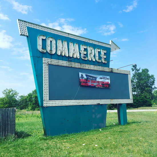 Commerce Drive-In Theatre - Restored Sign 2017 (newer photo)